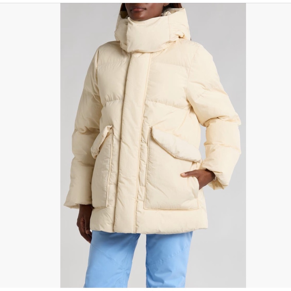 Halfdays Wheeler Puffer Parka in Oat Milk Medium